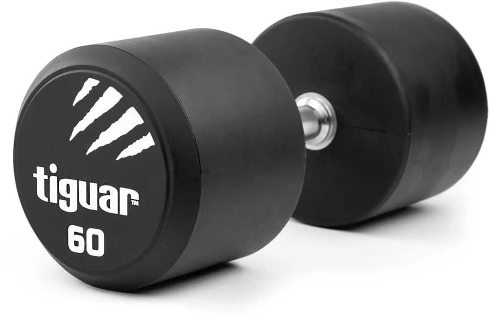 Profesionalus PU svarmuo / hantelis TIGUAR 1–70 kg (Svoris: 60 kg)