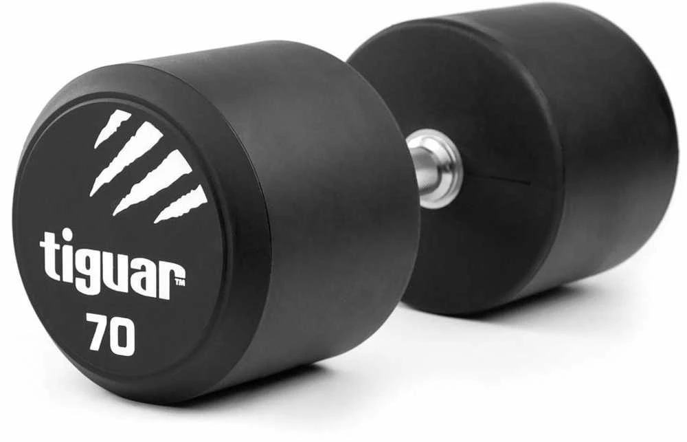 Profesionalus PU svarmuo / hantelis TIGUAR 1–70 kg (Svoris: 70 kg)