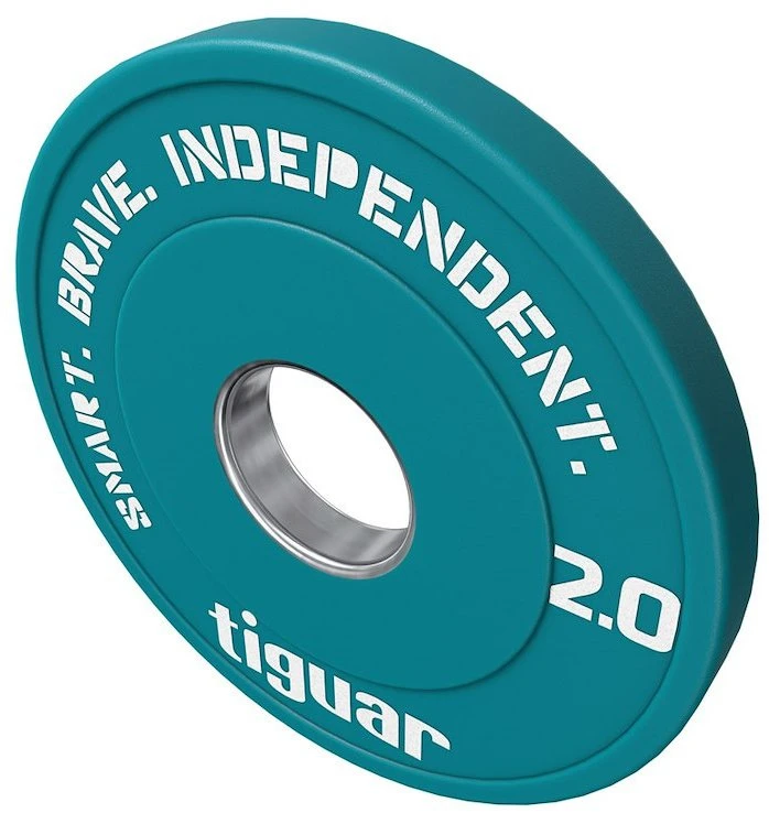 Olimpiniai svarmenys Tiguar Rubber Fractional Plates 0,5–2,5kg (Svoris: 2kg)