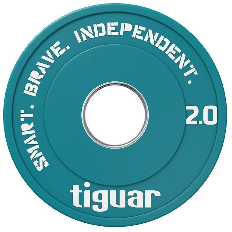 Olimpiniai svarmenys Tiguar Rubber Fractional Plates 0,5–2,5kg (Svoris: 2kg)