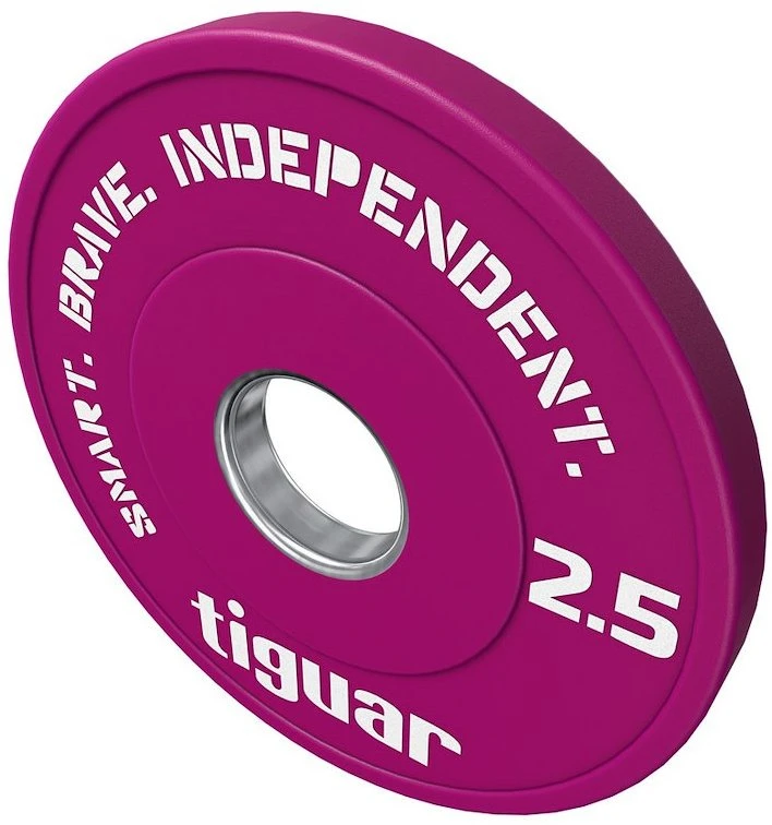 Olimpiniai svarmenys Tiguar Rubber Fractional Plates 0,5–2,5kg (Svoris: 2.5kg)