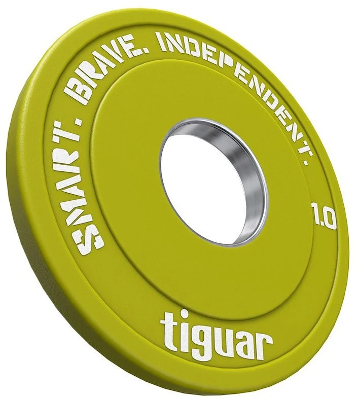 Olimpiniai svarmenys Tiguar Rubber Fractional Plates 0,5–2,5kg (Svoris: 1kg)