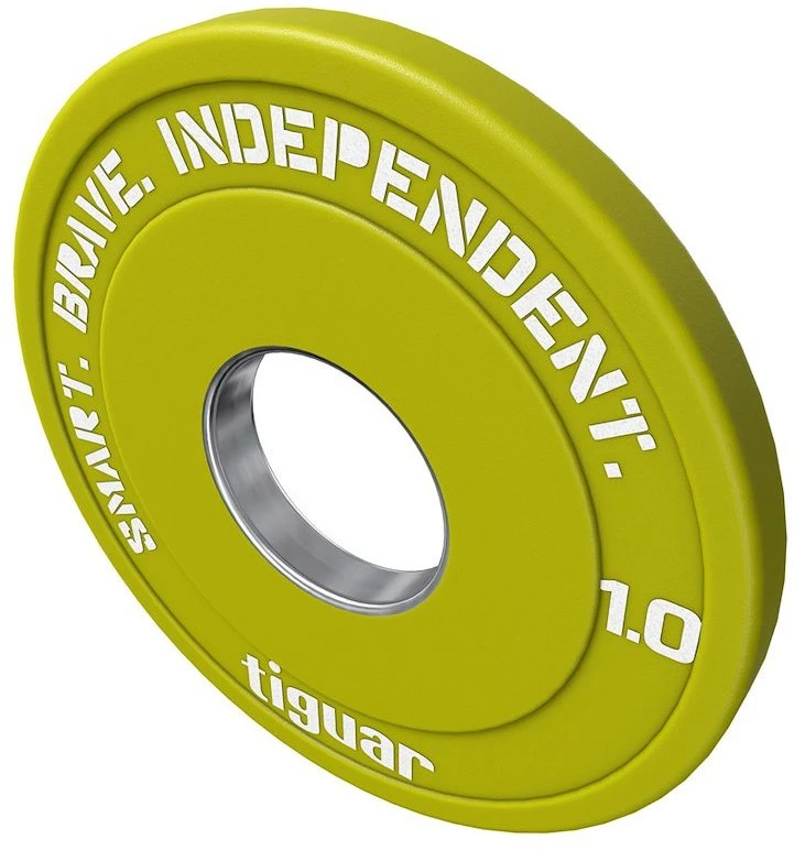 Olimpiniai svarmenys Tiguar Rubber Fractional Plates 0,5–2,5kg (Svoris: 1kg)