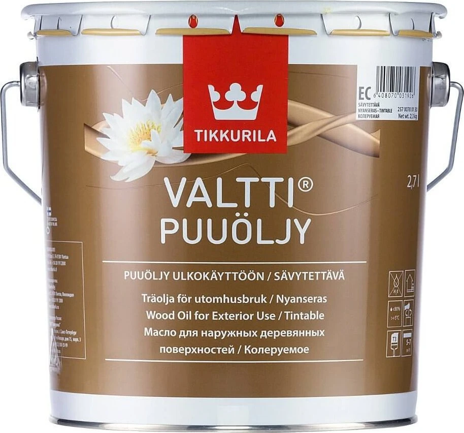 Tikkurila OIL FOR WOOD VALTTI PUUOLJU EC 9L