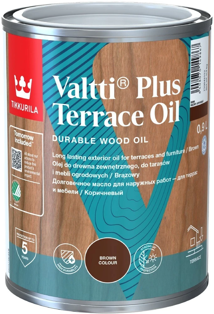Tikkurila VALTTI+ TERRACE OIL BROWN YD 0.9L