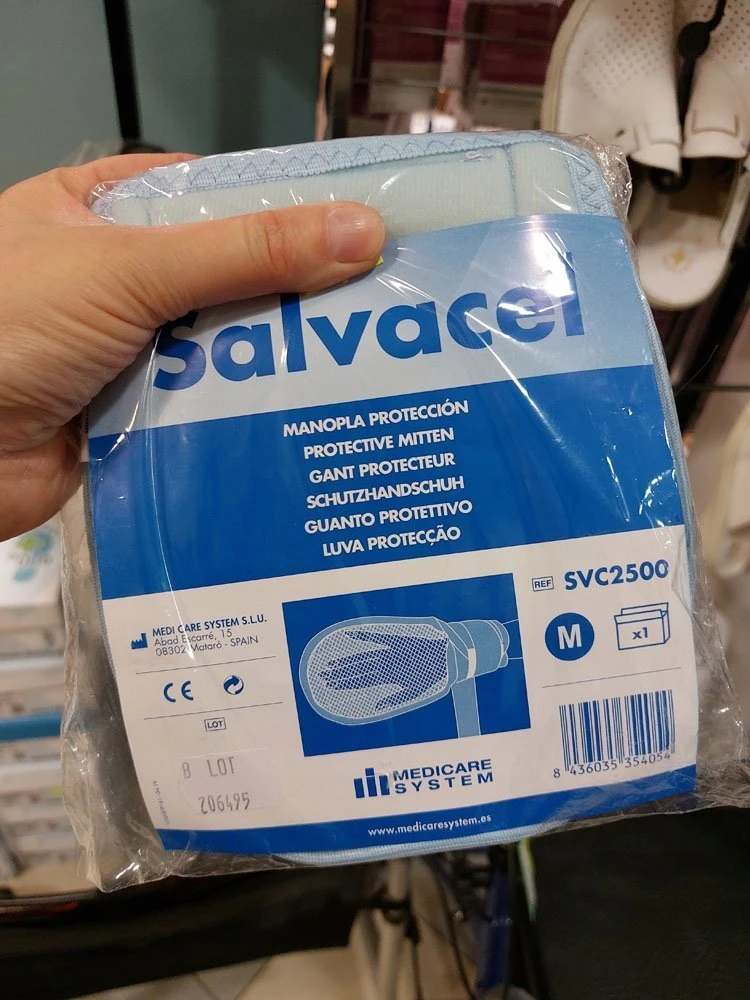 Timago Apsauginės Pirštinės - Savęs Žalojimo Prevencija L Mėlyna/Balta
