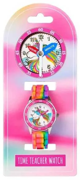 Išmanusis laikrodis Timex „Accutime“ – vaivorykštinis vienaragis ir mokytojo laikrodžio atvaizdas (910341)