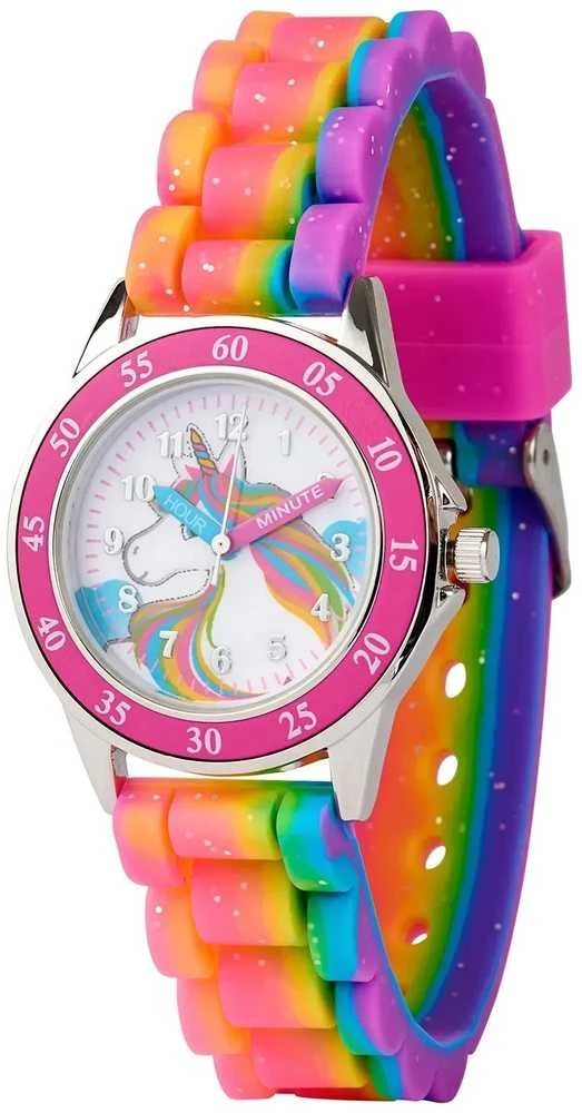 Išmanusis laikrodis Timex „Accutime“ – vaivorykštinis vienaragis ir mokytojo laikrodžio atvaizdas (910341)