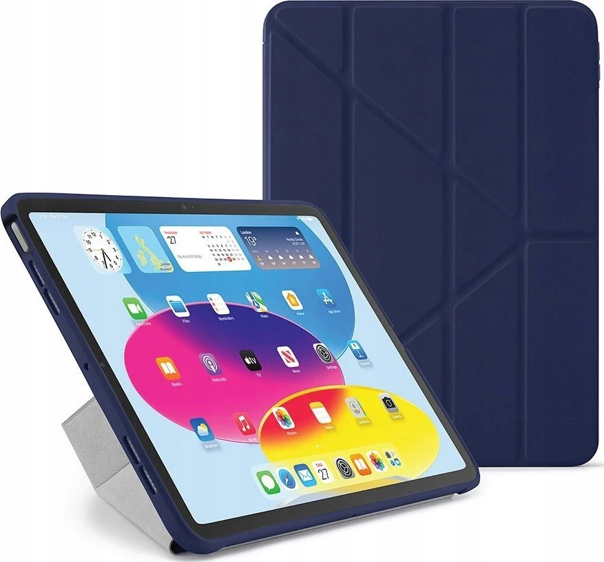 Pipetto Origami No1 Original dėklas, dark mėlynas – Apple iPad (A16)/Apple iPad (2022)