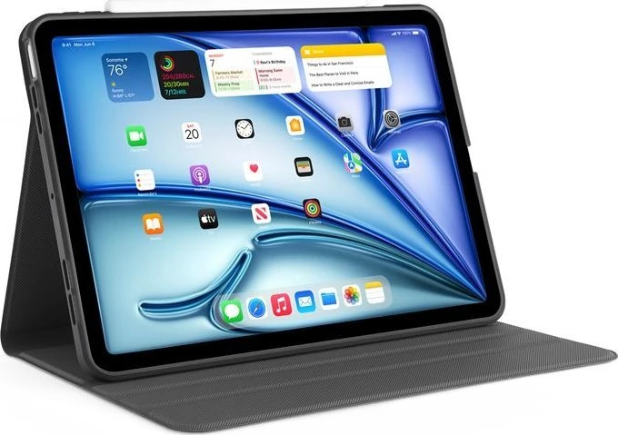 Pipetto Origami No5 Rotating dėklas, juodos spalvos – iPad Air 13″ 2024/2025/2026