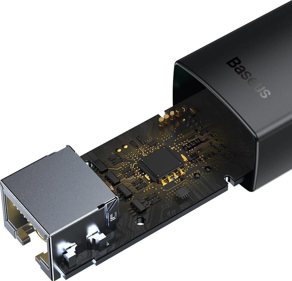 Tinklo adapteris Baseus Lite Series USB-C iki RJ45 – juodas