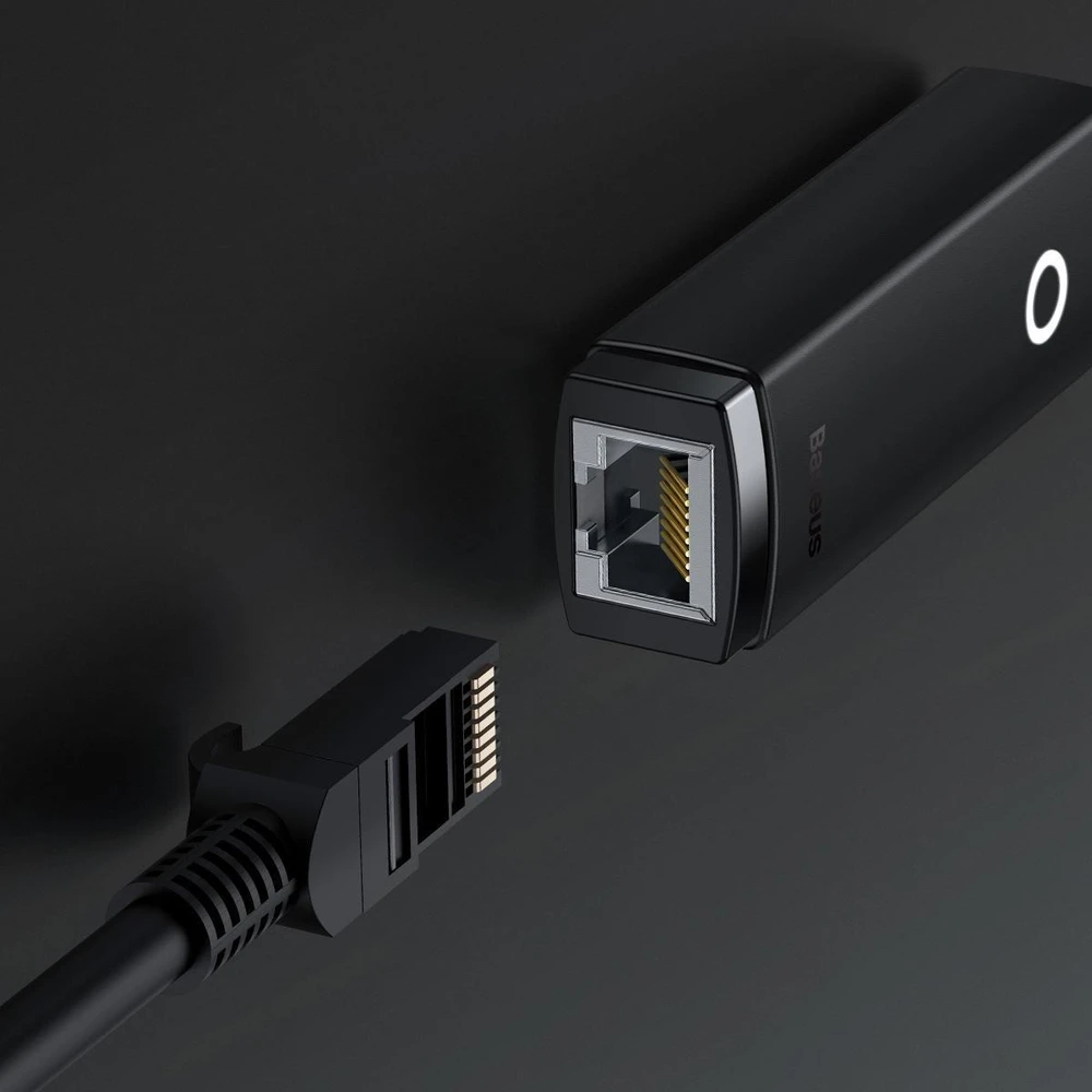 Tinklo adapteris Baseus Lite Series USB-C iki RJ45 – juodas