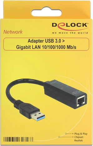 DELOCK Adapteris USB 3.0 > 1 x Gigabit LAN RJ45 10/100/1000 Mb/s