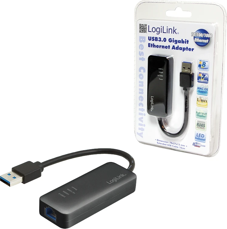 LOGILINK UA0184A LOGILINK – USB 3.0 į Gigabit adapteris
