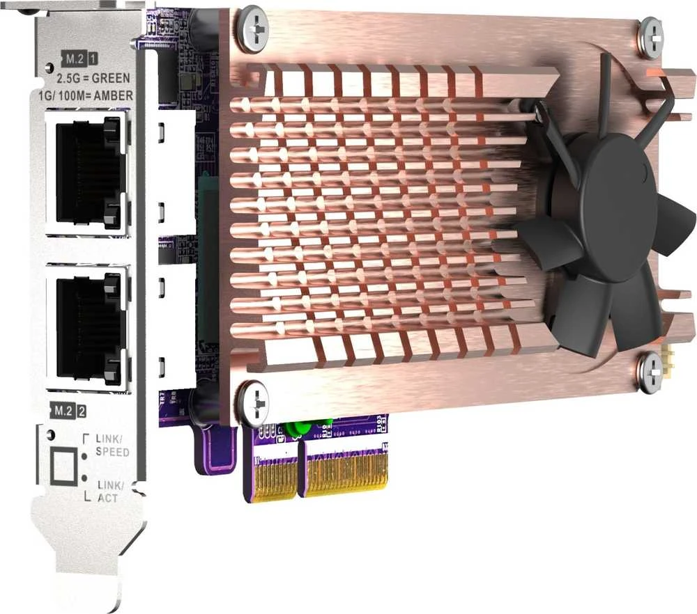 QNAP QM2-2P2G2T tinklo plokštė Vidinis Ethernet 2500 Mbit/s