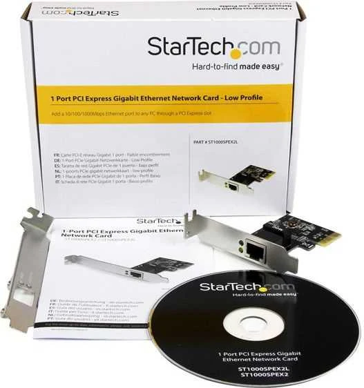 „StarTech ST1000SPEX2L“ 1 prievado PCI Express PCIe gigabito tinklo plokštė