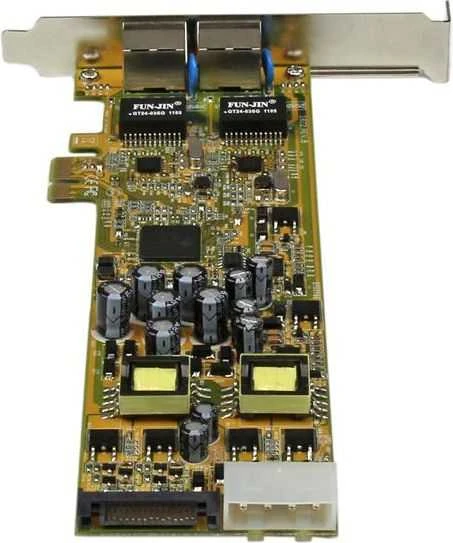 „StarTech.com“ dviejų prievadų PCI Express gigabito tinklo plokštė