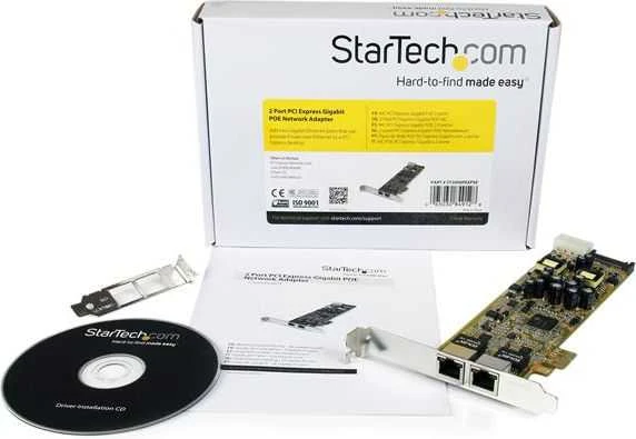 „StarTech.com“ dviejų prievadų PCI Express gigabito tinklo plokštė