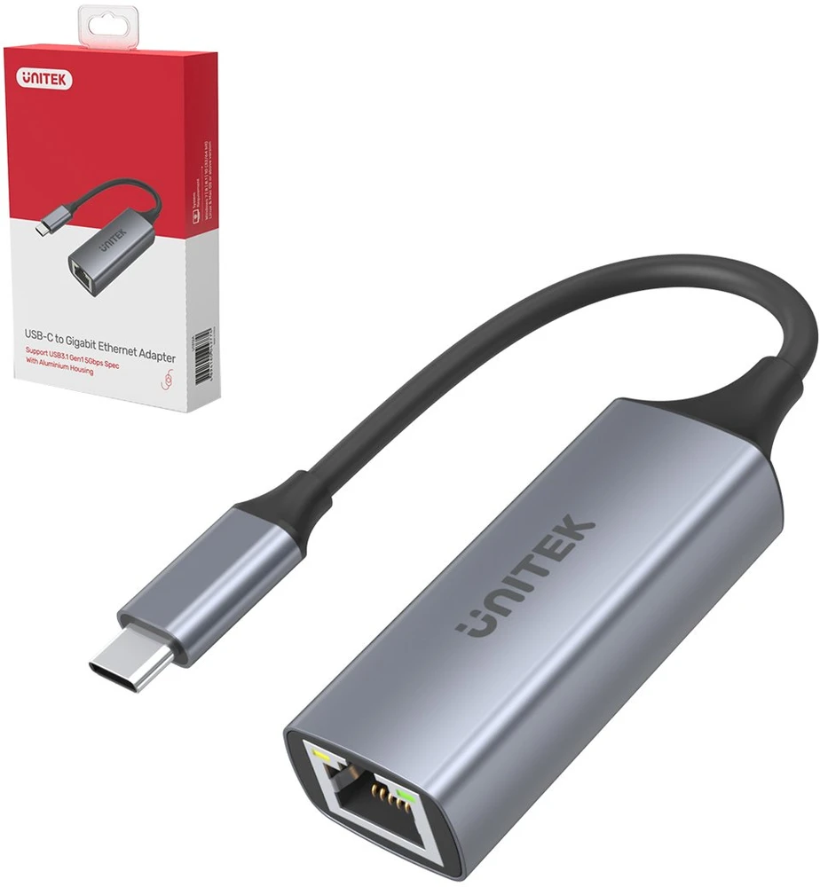 UNITEK adapteris USB-C 3.1 Gen 1- RJ45 1 GBps U1312A