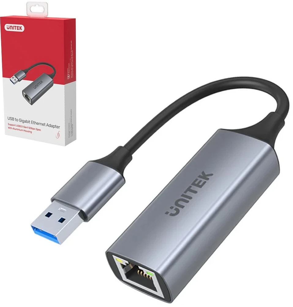 UNITEK adapteris USB-A 3.1 Gen 1 – RJ45 1000 MBps U1309A