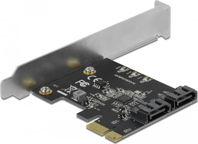 Delock 2 prievadų SATA PCI Express x1 plokštė – žemo profilio formatas