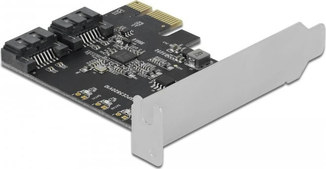 Delock 2 prievadų SATA PCI Express x1 plokštė – žemo profilio formatas