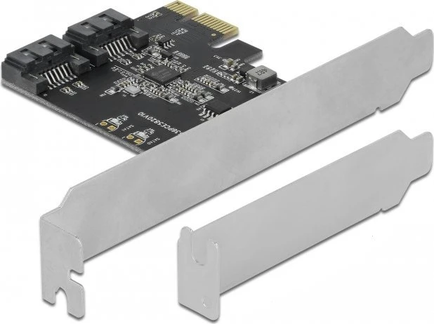 Delock 2 prievadų SATA PCI Express x1 plokštė – žemo profilio formatas