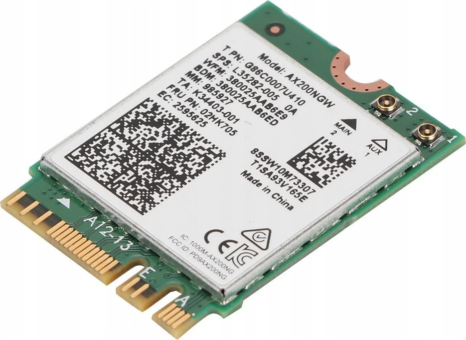Tinklo plokštė Intel NIC WI-FI 6 AX200 2230 2x2