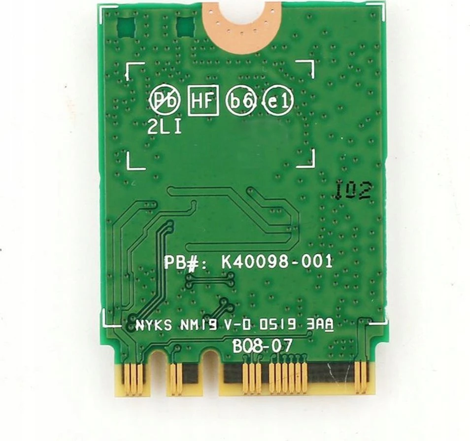 Tinklo plokštė Intel NIC WI-FI 6 AX200 2230 2x2