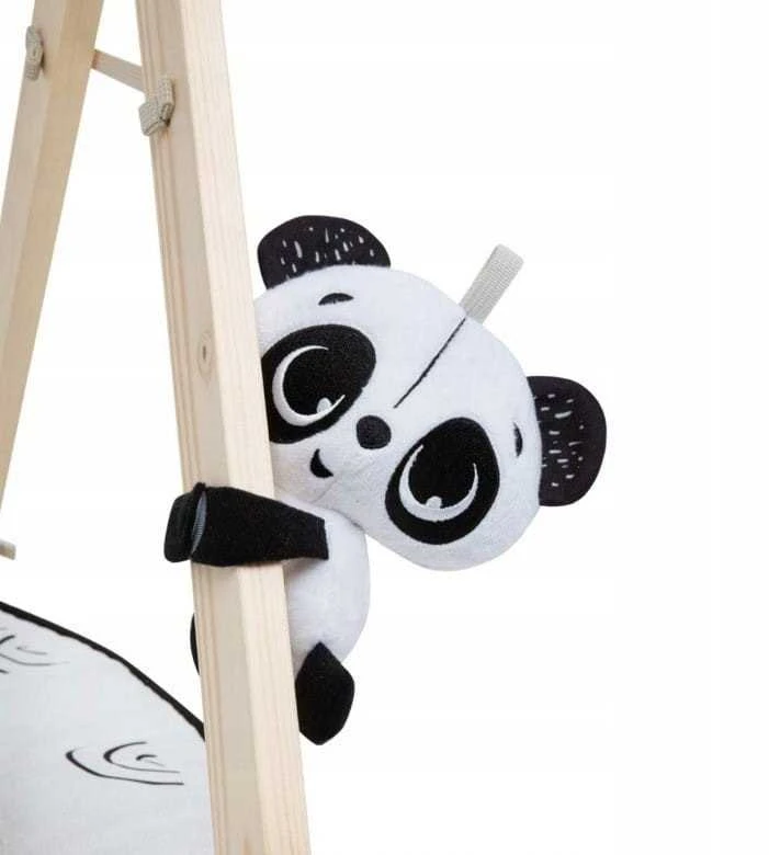 Tiny Love Decor Baby Gym Su mediniu stovu juoda-balta