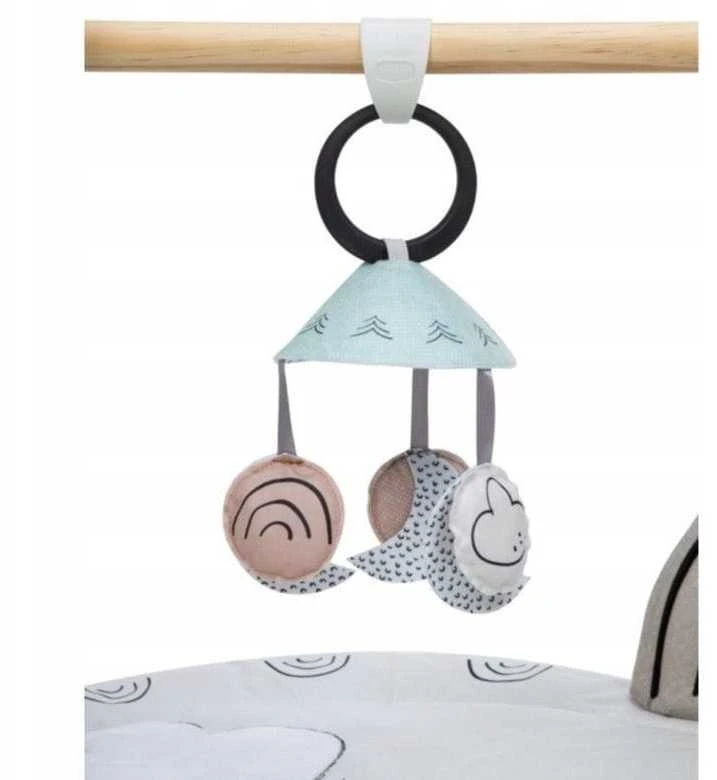 Tiny Love Decor Baby Gym Su mediniu stovu juoda-balta