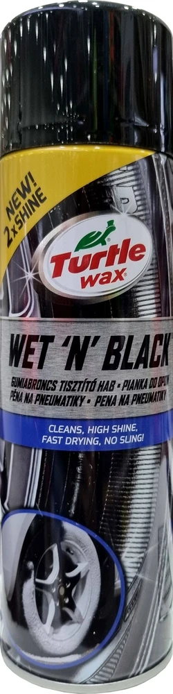 TURTLE WAX Wet N Juodas Foam, padangų juodiklis - putos, 500 ml