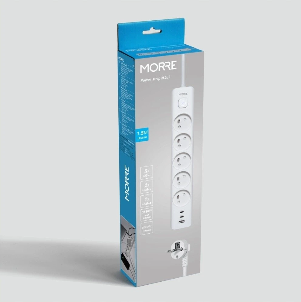 Tiross MORRE MAITINIMO JUOSTA 5G USB, 2xUSB-C, 1,5m