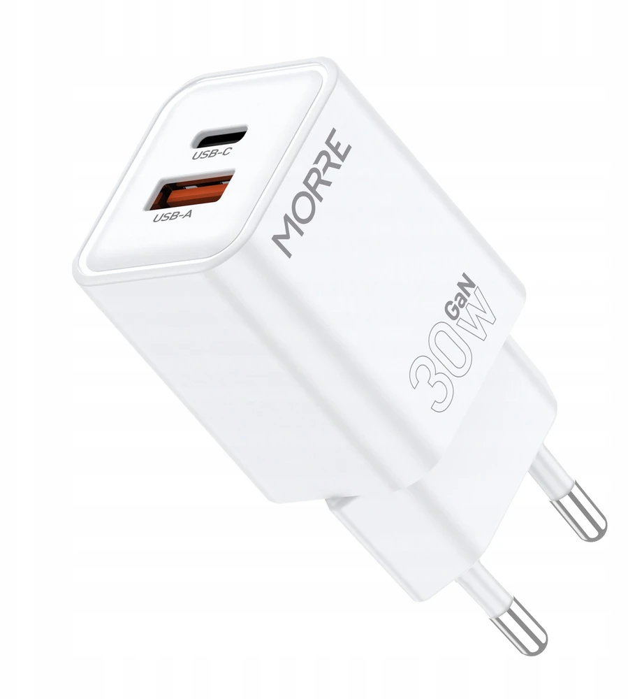 Tiross MORRE USB/USB-C ĮKROVIKLIS 30W Baltas