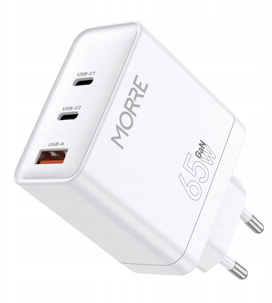 Tiross MORRE USB/USB-C ĮKROVIKLIS 65W Baltas