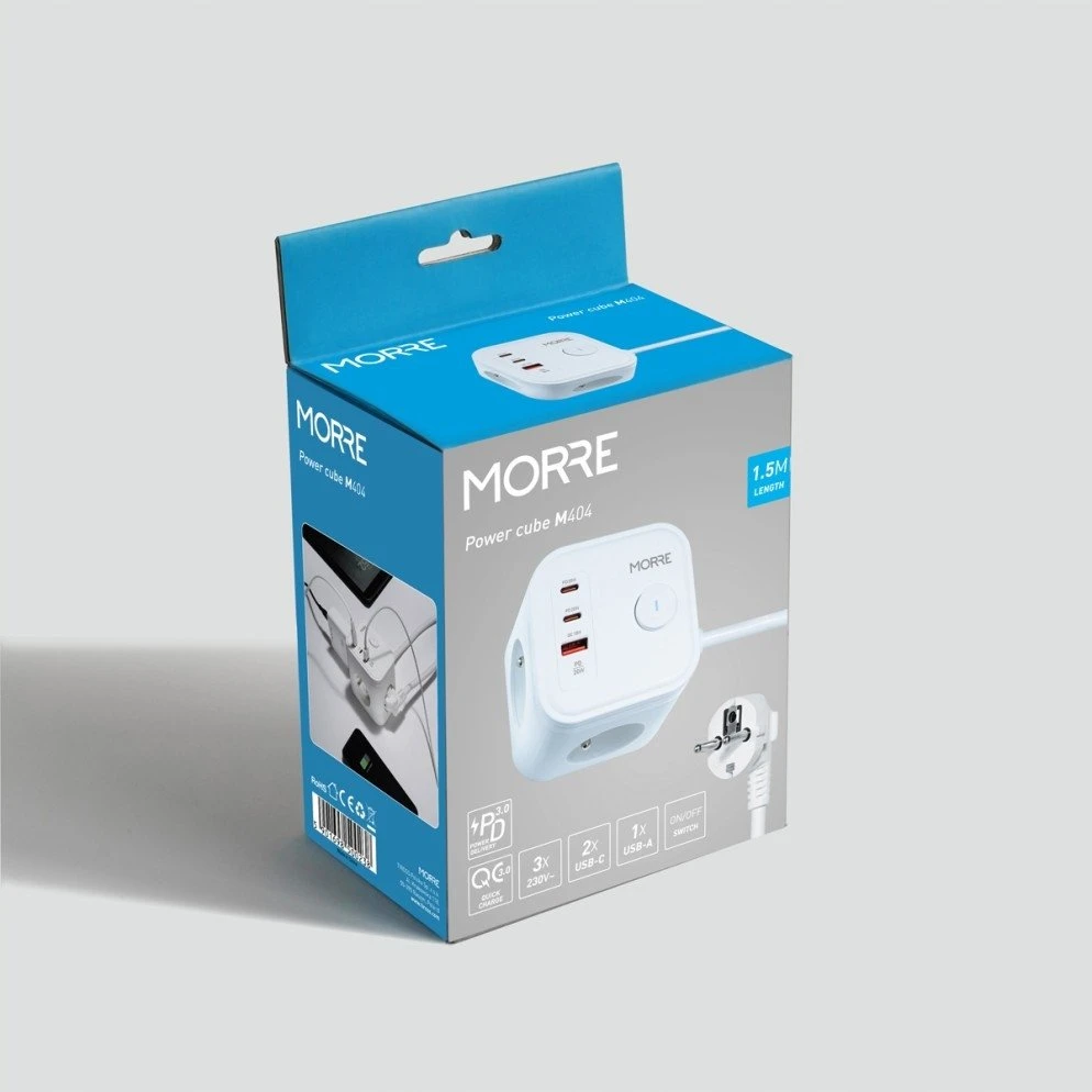 Tiross MORRE MAITINIMO KUBAS 3G, 2xUSB, USB-C 1,5m
