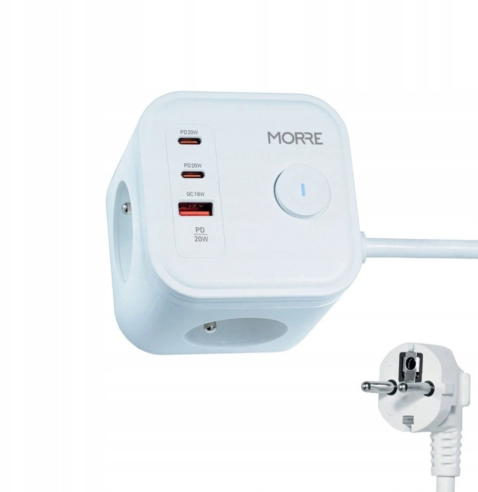 Tiross MORRE MAITINIMO KUBAS 3G, 2xUSB, USB-C 1,5m