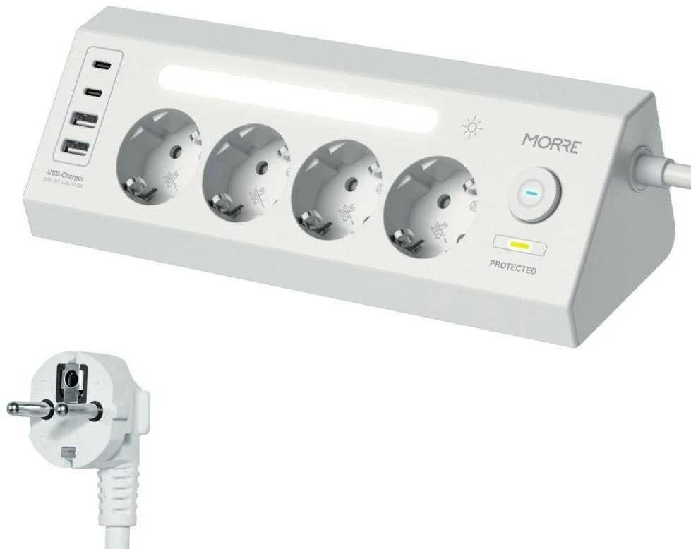 Tiross MORRE KAMPINIS MAITINIMO KANALAS 4G 2xUSB 2xUSB-C MIX SPALVA BALTA/JUODA