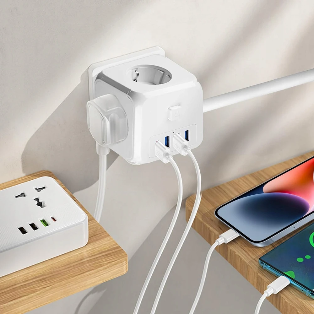 Tiross MORRE MAITINIMO KUBAS 3G, 2xUSB, 2xUSB-C 1,5m