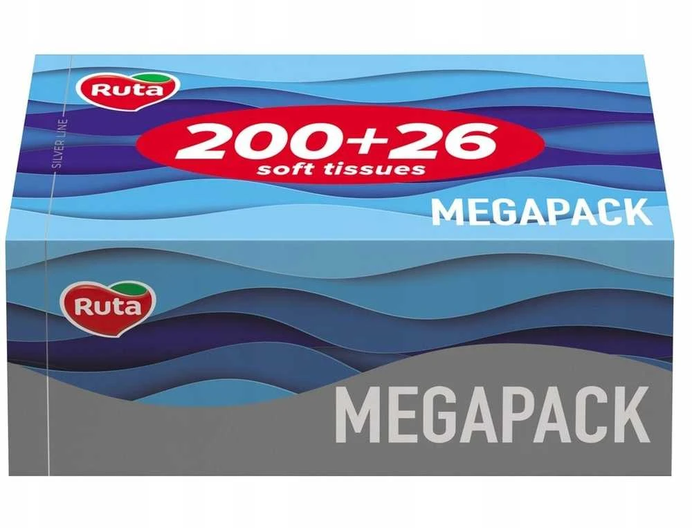 Vienkartinės nosinaitės RUTA MEGAPACK, 2 sl., 226 vnt.