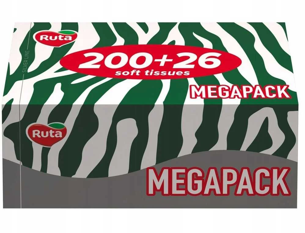 Vienkartinės nosinaitės RUTA MEGAPACK, 2 sl., 226 vnt.