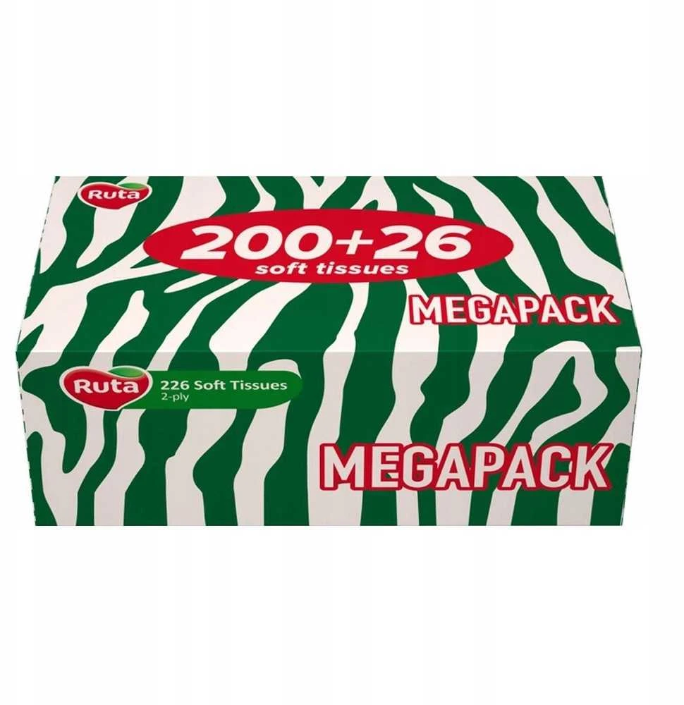 Vienkartinės nosinaitės RUTA MEGAPACK, 2 sl., 226 vnt.