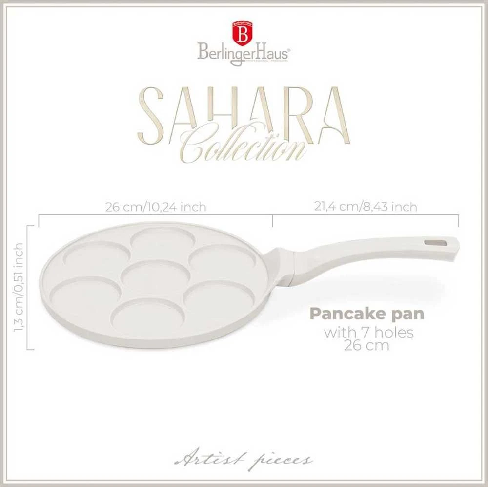 Berlinger Haus keptuvė BERLINGER HAUS BH-7794 SAHARA blynų keptuvė titaninė danga 26 cm