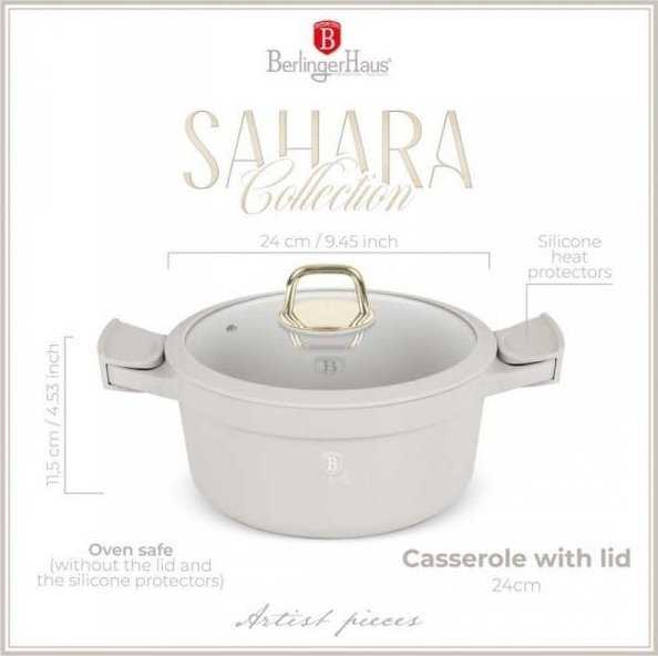 Berlinger Haus TITANO PUODAS SU DANGČIU 24 cm BERLINGER HAUS BH-7787 SAHARA