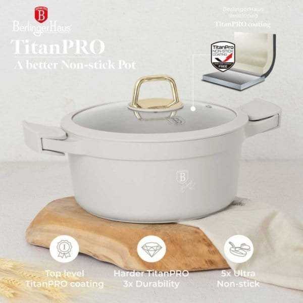 Berlinger Haus TITANO PUODAS SU DANGČIU 24 cm BERLINGER HAUS BH-7787 SAHARA