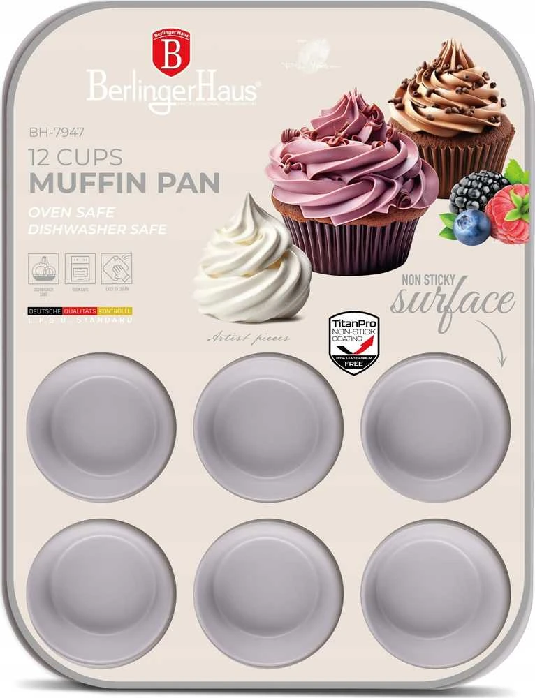 Berlinger Haus TITANO FORMA 12 MUFFINŲ BERLINGER HAUS BH-7947 TAUPE
