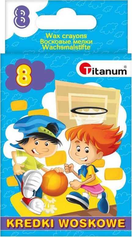 Titanum Žvakių vaškinės kreidelės 8 spalvų