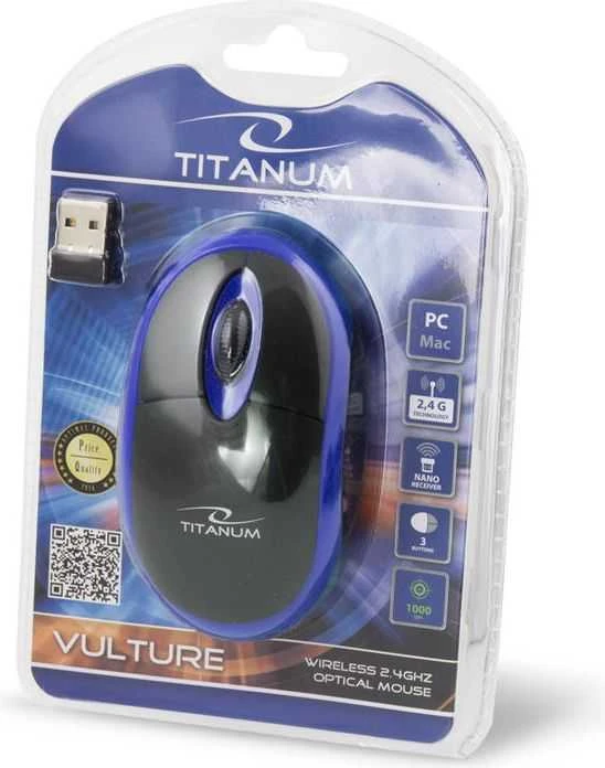 Belaidė optinė pelė Esperanza TITANUM TM116B VULTURE - 3D | 2.4 GHz| 1000 DPI