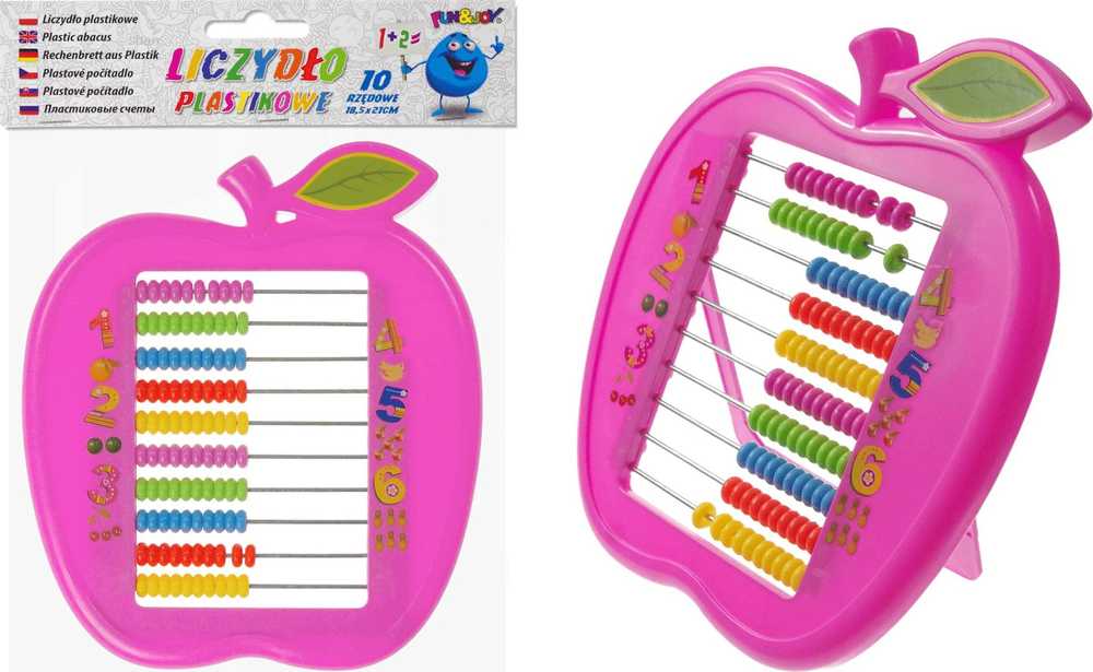 Plastikinis 10 eilučių obuolių skaičiavimo ratas Fun&Joy mix - Titanum
