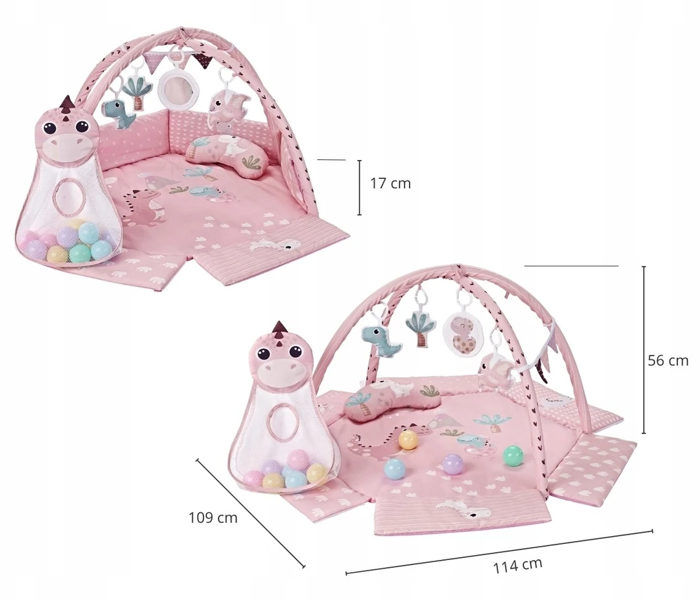 Milly Mally Mata edukacyjna dino pink tinymini rožinė